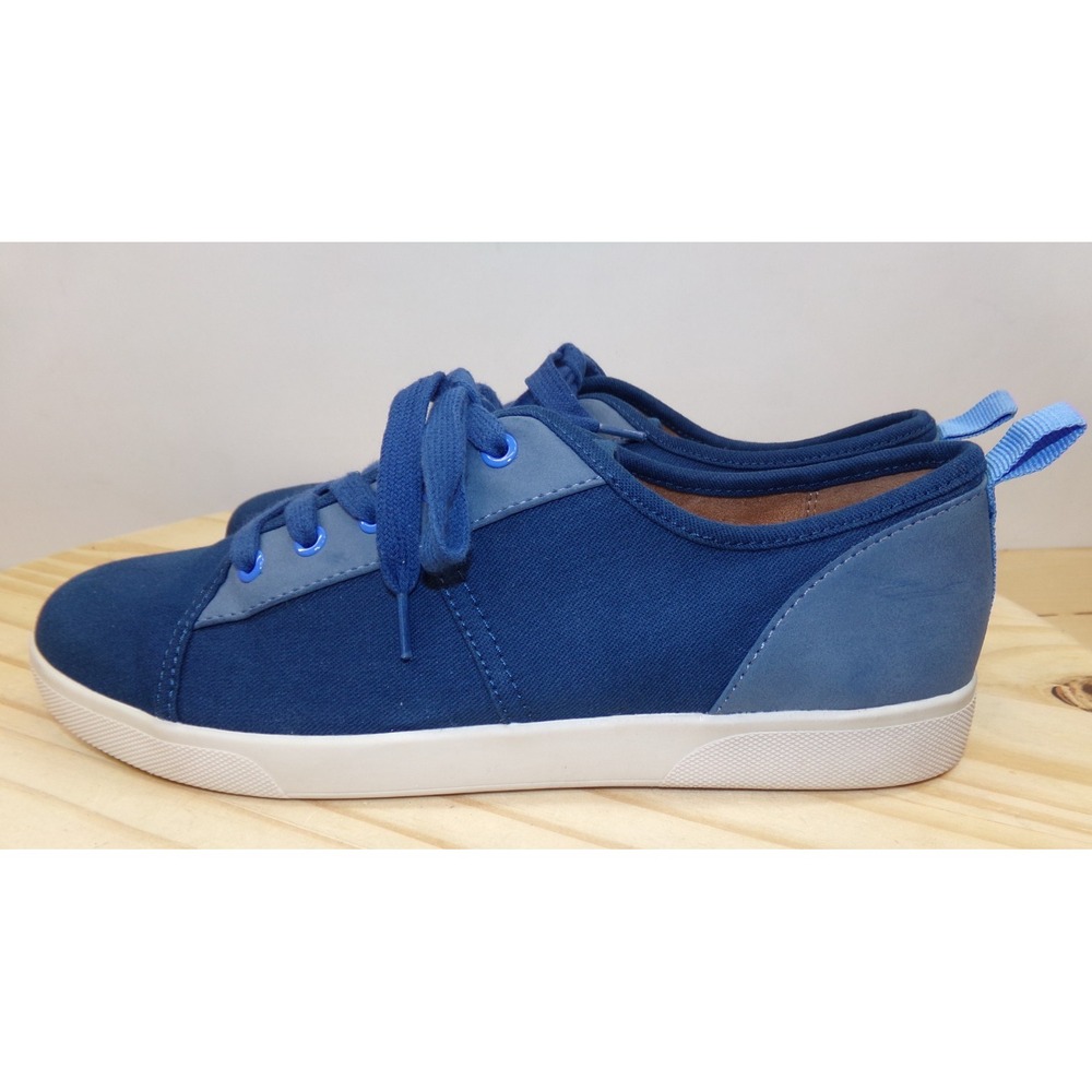 Vionic Pisces Shoes Sneakers‎ Womens Blue Size 8 Lace Up Canvas - Picture 2 of 8